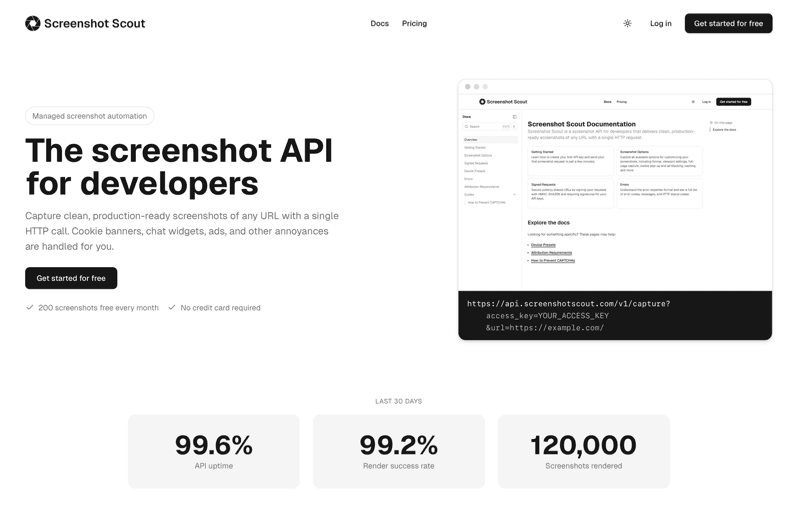 Screenshot Scout product screenshot