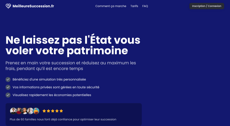 MeilleureSuccession product screenshot