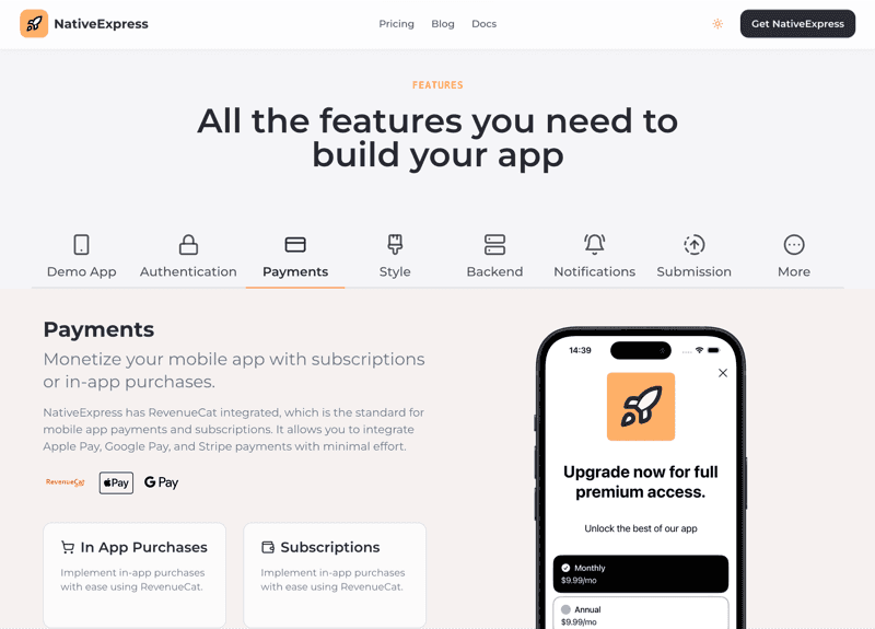 NativeExpress product screenshot