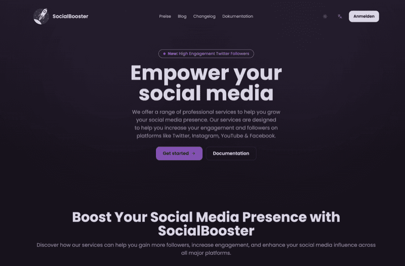 SocialBooster product screenshot