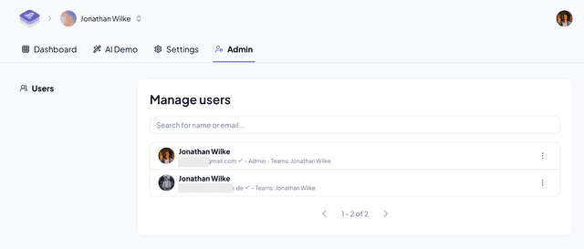 Super Admin & Admin UI | Nuxt Documentation | supastarter - SaaS ...