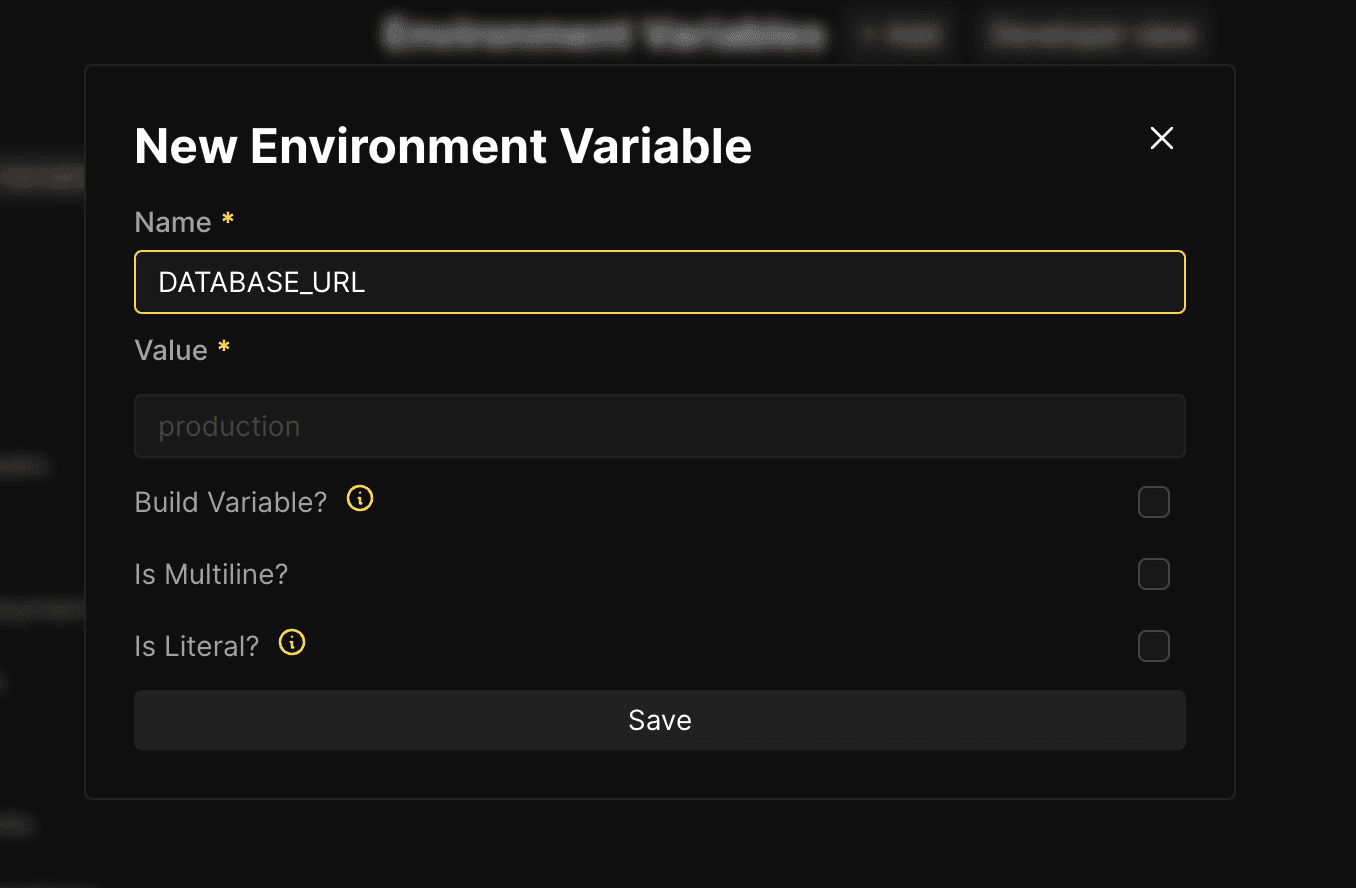 Coolify add environment variables