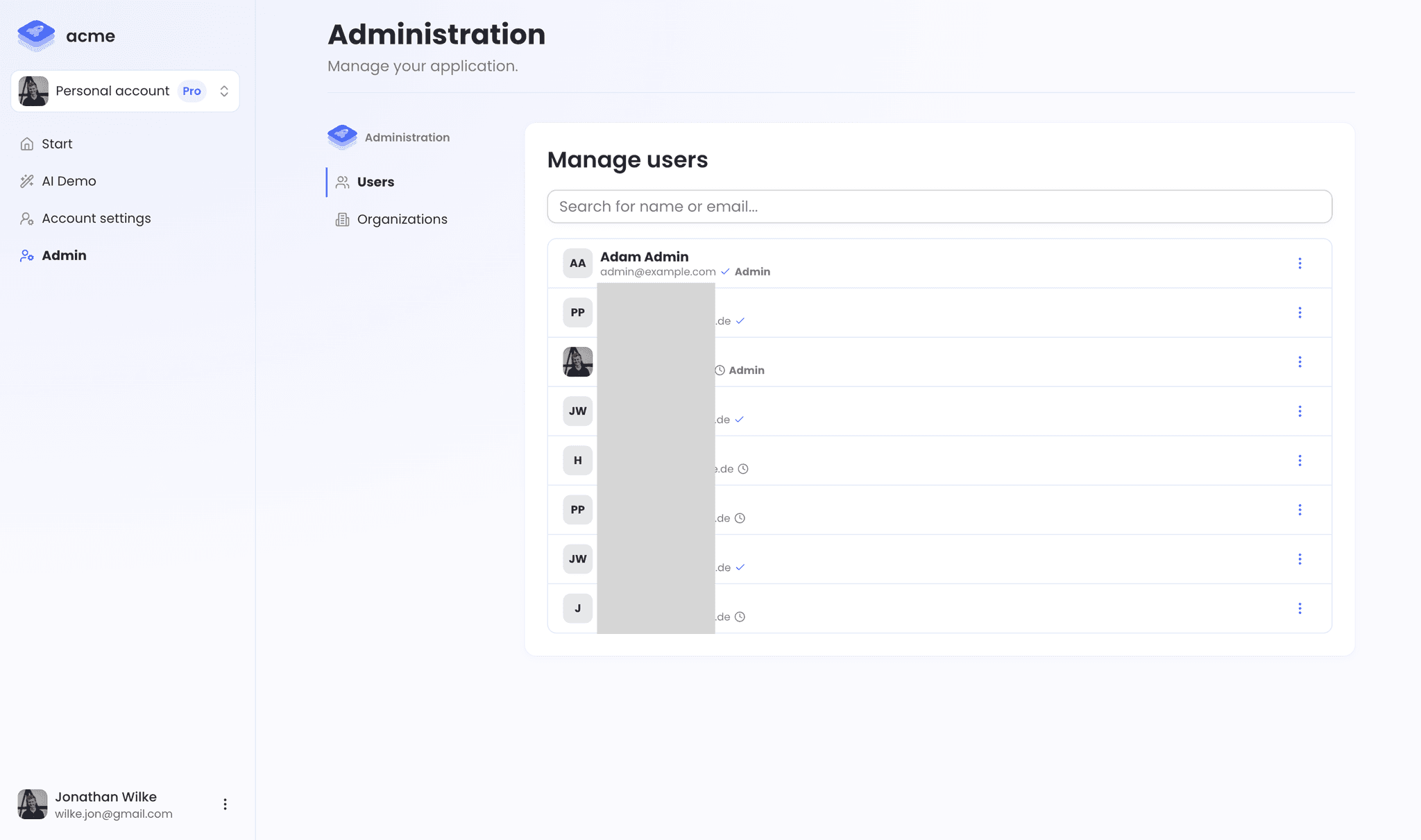 Super Admin & Admin UI | TanStack Start Documentation | supastarter ...