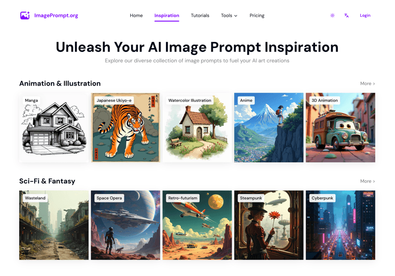 ImagePrompt.org product screenshot