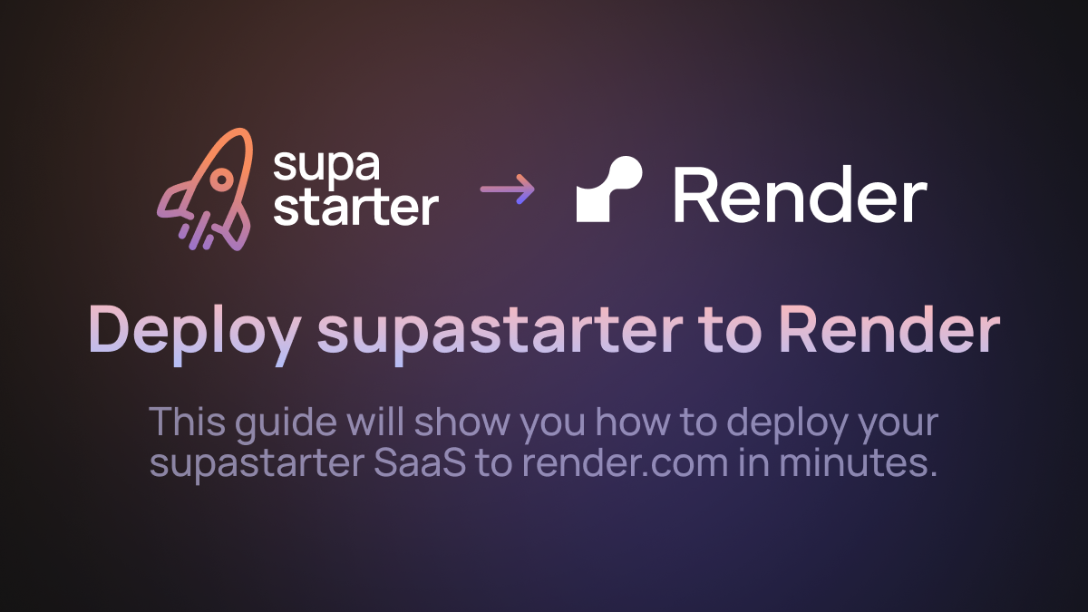 Deploy your SaaS with Render