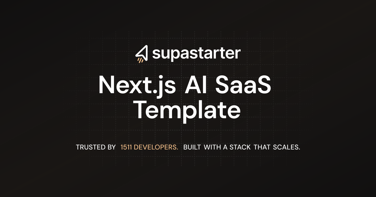 Next.js AI SaaS Template | supastarter - SaaS starter kit & boilerplate