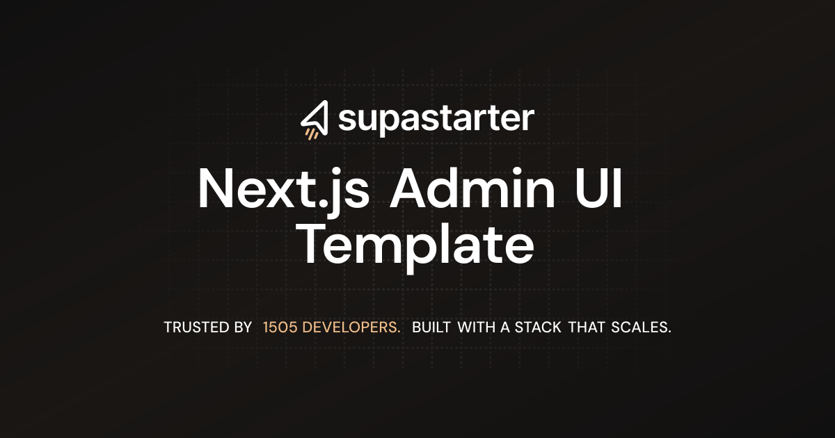 Next.js Admin UI Template | supastarter - SaaS starter kit & boilerplate