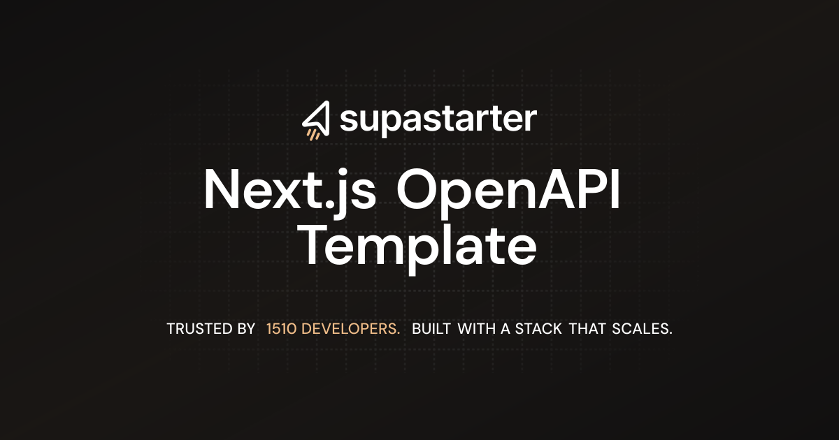 Next.js OpenAPI Template | supastarter - SaaS starter kit & boilerplate