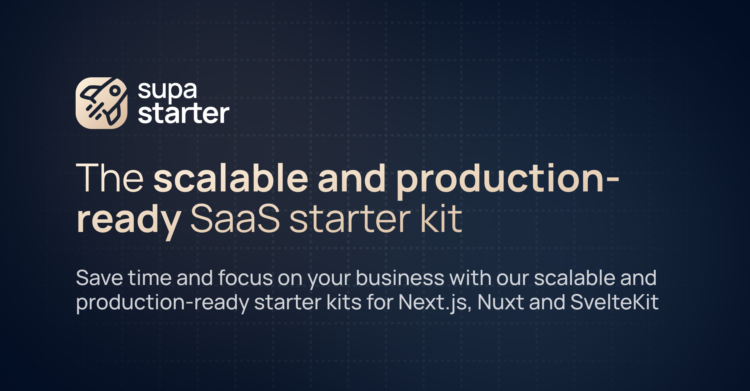 supastarter - Ship your SaaS in days